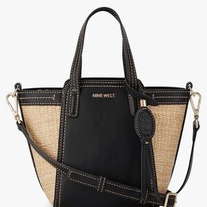 Nine West Black and Tan Tote Bag